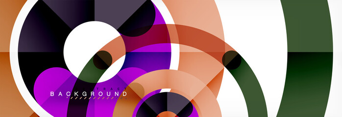 Obraz premium Round linear circle shapes background