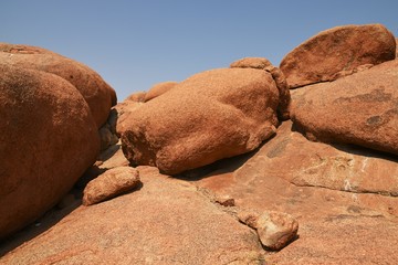 Gesteinsformation an der Spitzkoppe (Matterhorn Namibias) in Namibia