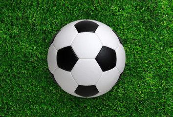 Fototapeta premium Top view of soccer or football