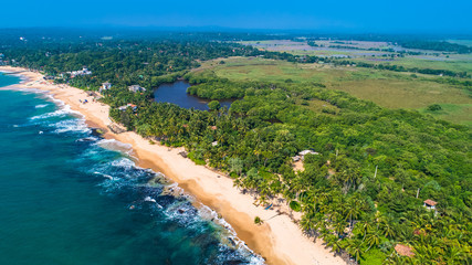 Aerial. Tangalle beach. Sri Lanka.