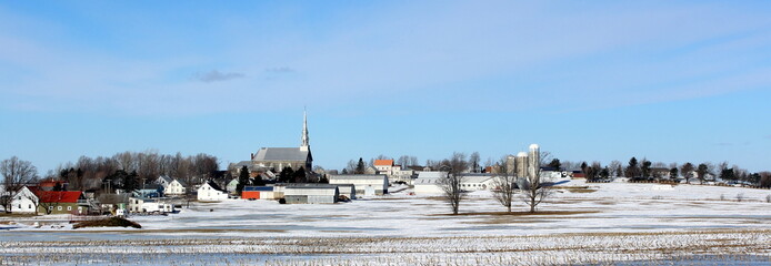 Saint-Norbert-d`Arthabaska, Quebec, panorama in winter