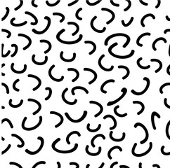 Simple Vector Seamless Black Pattern Half Cirlce for background, banner wrapping paper etc