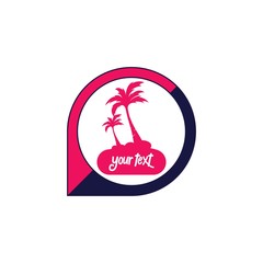 palm coconut tree logo icon