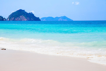 Beautiful beach and tropical sea at Nyaung Oo Phee Island, Myanmar.