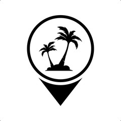 palm coconut tree logo icon