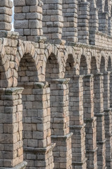 The awe-inspiring and perfectly preserved Roman aqueduct of Segovia, Castile-Leon, Spain