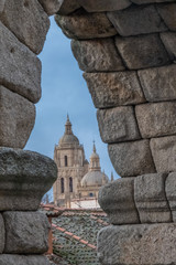 The awe-inspiring and perfectly preserved Roman aqueduct of Segovia, Castile-Leon, Spain