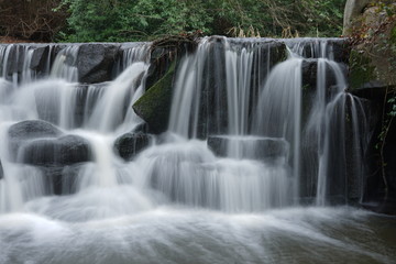 waterfall in forest - long exposure
