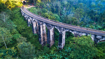 Famous Demodara Nine Arch Bridge. Ella, Sri Lanka.