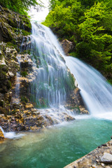 Obraz premium Wild Urlatoarea waterfall , Bucegi Mountains, romania