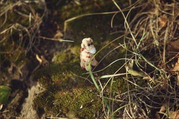 little giraffe knitted toy
