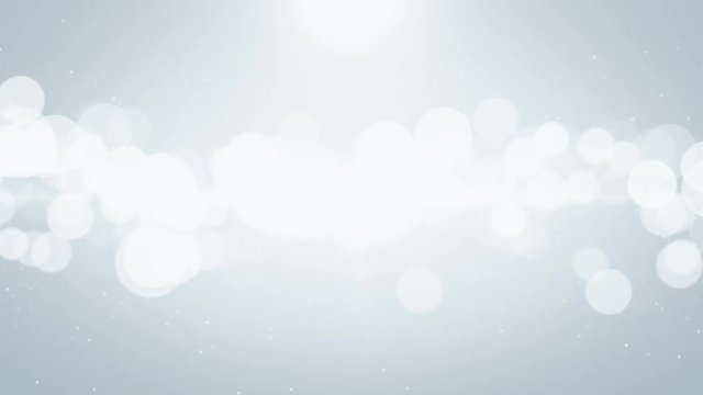 Abstract soft slow motion white particles animation. Seamless loop