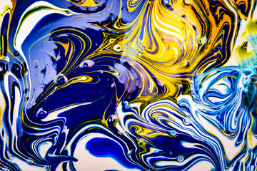 Creative abstract hand painted background, wallpaper, texture, close-up fragment of acrylic painting on canvas with brush strokes. Modern art.