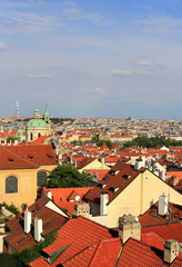 Obraz premium Beautiful aerial view of old Prague