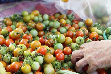 Fresh tomatoes for cooking in street food