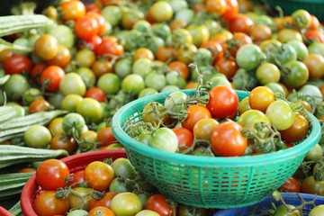 Fresh tomatoes for cooking in street food