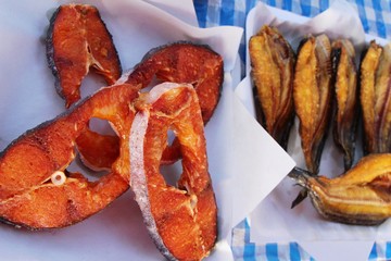 Fried fish is tasty at street food