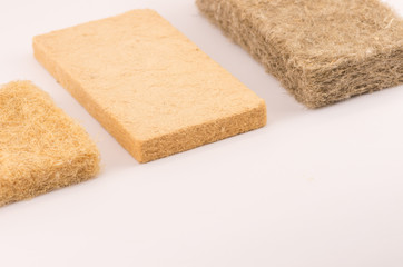 wall and buildings natural fibers insulation panels - energy savings materials