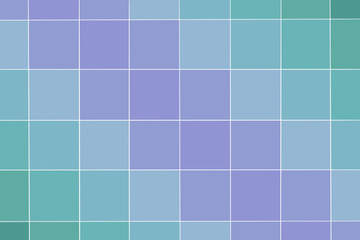 Teal and Purple Square Design on a Colorful Rainbow Background