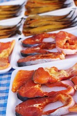 dried fish for cooking at street food