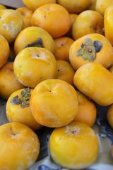 Persimmon fruit is delicious at street food
