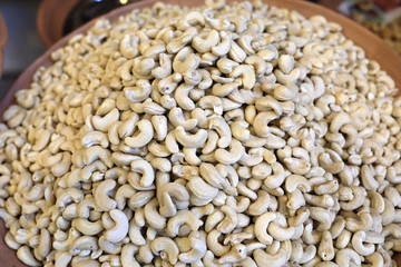 Cashew nuts on plate