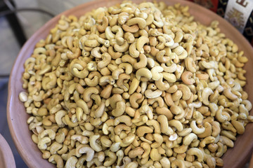 Plate of cashew nuts