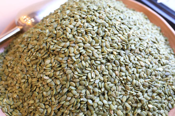 Obraz premium Peeled pumpkin seeds