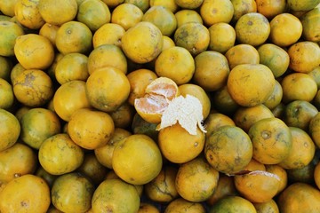 orange fruit is delicious at street food