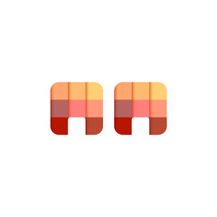 Initial Letters AA Square Pixel Logo Design Inspiration in Red Gradient Color for Media, Technology Brand Identity.