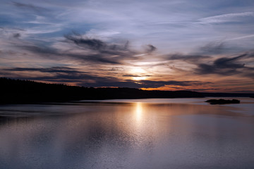 Obraz premium Purple sunset