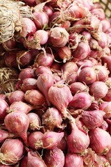 Shallot - asia red onion at street food