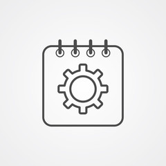 Planing calendar vector icon sign symbol