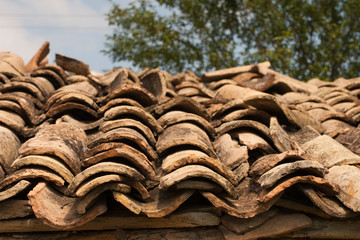 Abandoned houses in the villages of Bulgaria. Dying settlements in south-eastern Europe.