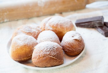 Donuts on plate