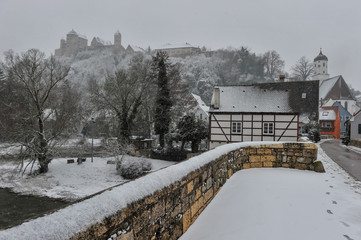 Winter in Harburg (Bavaria, Germany)