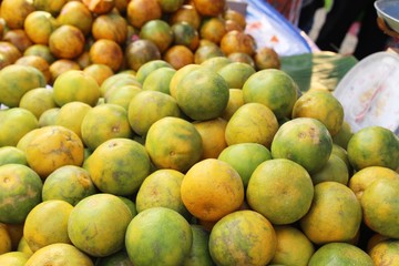 orange fruit is delicious at street food