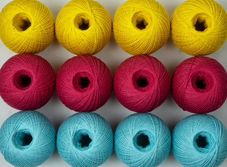 colorful spools of thread