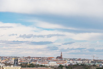 Fototapeta premium European houses with red roofs on top