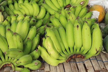 Fresh banana is delicious in the market