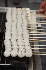 Fried meatballs is delicious at street food