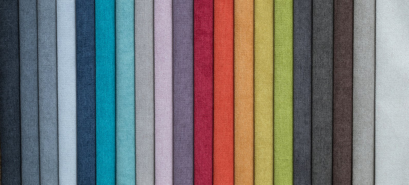 Set Of Colored Furniture Fabrics