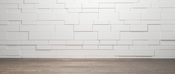 Wide background wall texture for composing 3d-illustration