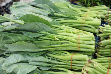 chinese kale for cooking at street food