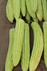 Bitter melon gourd for cooking in market