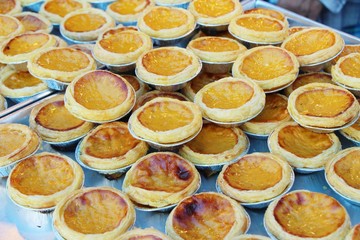 Egg tart is delicious at street food