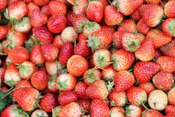 fresh strawberries is delicious at street food