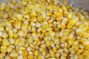 Fresh corn for cooking in the market