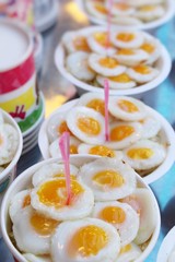 Quail eggs is delicious in street food