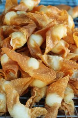 Fried quail egg dumplings at street food